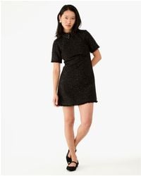 Kate Spade - Embellished Collar Holiday Tweed Dress - Lyst
