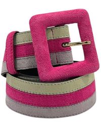 Borbonese - Mehrfarbiger Leder Damen Gürtel - Lyst