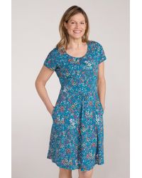 Mountain Warehouse - Orchid Patterned Uv Summer Dress With Side Pockets Holiday Beach Cotton - Lyst