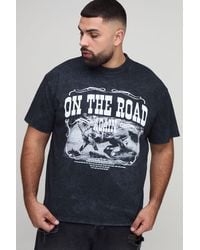 BoohooMAN - Plus Oversized Willie Nelson License Print Washed T-Shirt - Lyst
