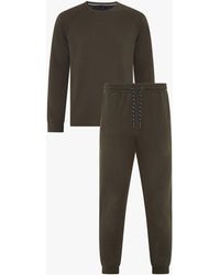 Ted Baker - Waffle Pyjama Set Loungewear Khaki - Lyst