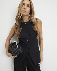 River Island - Waistcoat Tailored Sleeveless Button - Lyst