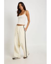 Boohoo - Strappy Cami Vest Top And Striped Jogger Tracksuit - Lyst