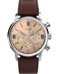 Timex - Marlin Chrono Watch Tw2W51400 Leather (Archived) - Lyst