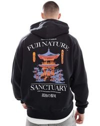 Only & Sons - Oversized Hoodie With Sanctuary Back Print - Lyst
