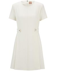 BOSS - Destena Crew Neck Short Sleeve Mini Dress - Lyst
