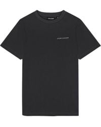 Lyle & Scott - Embroidered Logo Gunmetal T-Shirt Cotton - Lyst