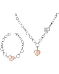 Orphelia - 925 Sterling Set: Chain + Bracelet - Lyst