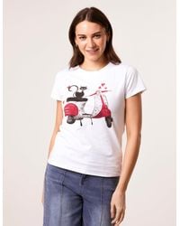 Blue Vanilla - Printed Cat T-Shirt - Lyst