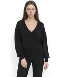 Busem - Crop V-Neck Sweatshirt - Lyst