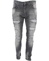Magrit - Douai Ripped Patch Jeans - Lyst