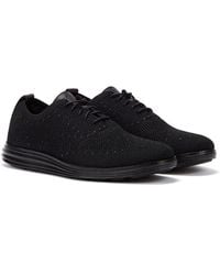 Cole Haan - Originalgrand Stitchlite Wingtip Oxford Black Lace-up Shoes Fabric - Lyst