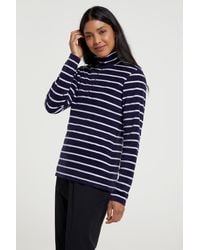 Mountain Warehouse - 'Camber' Striped Fleece Jacket Half Zip Warm Cosy Sweater - Lyst