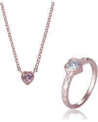 Orphelia - 'Nora' 925 Sterling Set: Necklace + Ring - Lyst