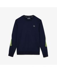 Lacoste - Tennis Classic Fit Logo Stripe Sweatshirt In Blauw - Lyst