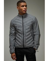 BoohooMAN - Active Reflective Quilted Regular Fit Jacket - Lyst
