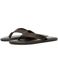 Jack & Jones - Washton Leather Stone Flip Flops - Lyst