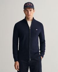 GANT - Casual Cotton Zip Cardigan Size: L - Lyst