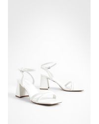 Boohoo - Padded Strap 2 Part Mid Block Heels - Lyst