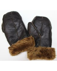 Infinity Leather - Sheepskin Mittens - Lyst