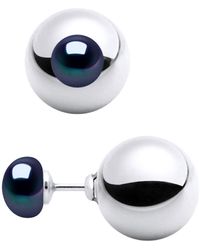 Ateliers Saint Germain - Earrings Both Sides Real Cultured Freshwater Pearls 7 Mm - Lyst
