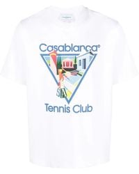 CASABLANCA - La Joueuse Tennis Club T-Shirt - Lyst