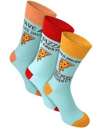 Sock Snob - 3 Pairs Novelty Cotton Rich Pun Socks - Lyst