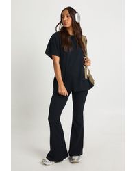 Boohoo - Two Tone Rib Flared Legging & Top Co Ord - Lyst