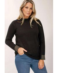 Secret Label - Funnel Neck Contrast Hem Jumper - Lyst