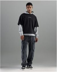 River Island - Cargo Jeans Loose Fit Cotton - Lyst