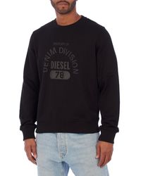 DIESEL - Printed Crewneck Sweatshirt A12242-2Riajh - Lyst