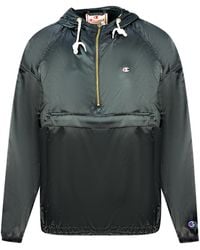 Champion - Half Zip Flap Pocket Hooded Shell Jacket Polyamide - Lyst