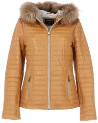 Ashwood Leather - 'Venezia' Fur Trim Hooded Real Jacket - Lyst