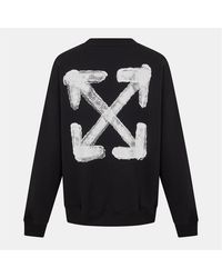 Off-White c/o Virgil Abloh - Off Crew Neck Long Sleeve Regular Fit Sweatshirt - Lyst