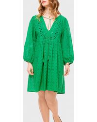 Elle - Jane Embroidery Anglaise Beach Dress - Lyst