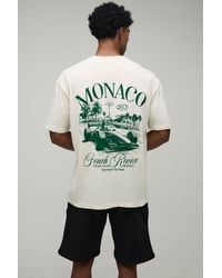 BoohooMAN - Oversized Monaco Racing T-Shirt & Short Set - Lyst
