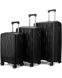 Infinity Leather - Hard Shell Strong Suitcase 8 Wheel Cabin Tsa Luggage Case Holiday Travel Hardshell - Lyst