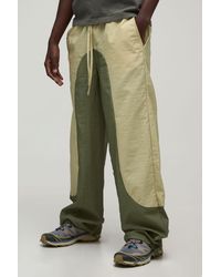 BoohooMAN - Baggy Fit Panel Detail Track Pants - Lyst