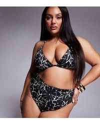 ASOS - Design High Leg Waist Bikini Bottom - Lyst