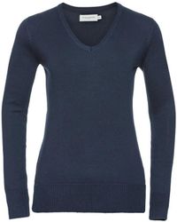 Russell - Collection Ladies/ V-Neck Knitted Pullover Sweatshirt (French) - Lyst