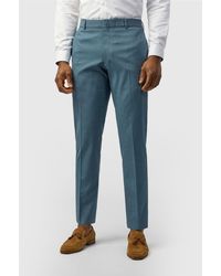 Limehaus - Flat Fronted Slim Fit Suit Trousers - Lyst