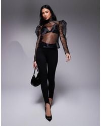 ASOS - Organza High Neck Top - Lyst
