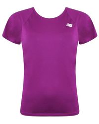 New Balance - Short Sleeve Round Neck Core Run T-Shirt Wt93868 Jjl - Lyst
