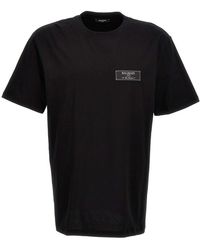 Balmain - Logo Patch T-Shirt - Lyst
