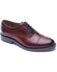 Base London - Roma Leather Washed Chestnut Oxford Shoes - Lyst
