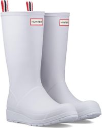 HUNTER - Original Play Tall Rubberen Regenlaarzen Voor Dames In Micro Chip-print - Lyst