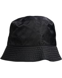 Dolce & Gabbana - Schwarzer Baumwoll-Breitenrand Bucket Hat - Lyst