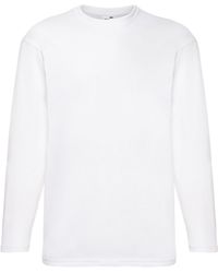 Fruit Of The Loom - Valueweight Long-Sleeved T-Shirt Cotton - Lyst