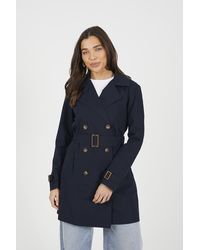 Brave Soul - Double Breasted Belted Trench Coat - Lyst