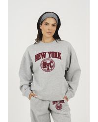 Brave Soul - Crew Neck Embroidered Sweatshirt Cotton - Lyst